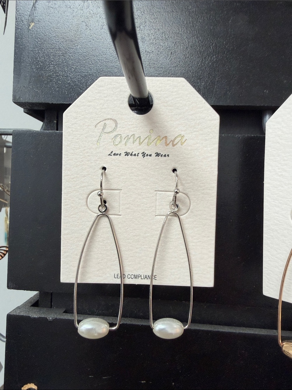 Silver Pearl Drop Earrings